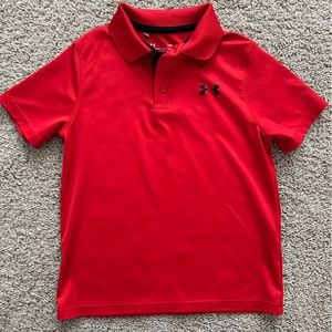 Under Armour Boys Polo Shirt YSM- Red